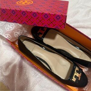Tory Burch Black Patent Flats